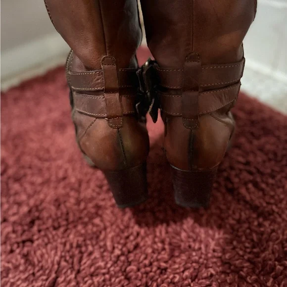 Børn Leather Knee-High Boots - Picture 3 of 7